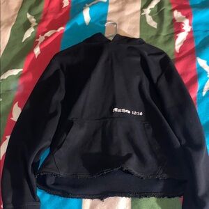 Black Hoodie with Matthew 10:16 Print